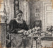 van mijn vrouw, mevrouw Anna Syberg, die een kroon vlecht - Fritz Syberg — weergave van het kunstwerk