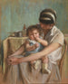 Moeder en haar baby - Madeleine Carpentier — weergave van het kunstwerk