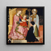 Madonna en Kind met de schenker Pietro de Lardi gepresenteerd door Sint Nicolaas - Meester GZ — ingelijst kunstwerk aan de muur