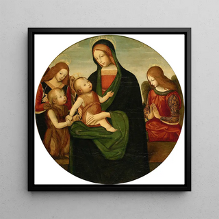 Madone et Enfant avec le jeune Saint Jean-Baptiste et deux anges - Maître du Tondo de Greenville