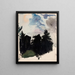 Een landschap van zwarte dennenbomen - Magnus Enckell — ingelijst kunstwerk aan de muur