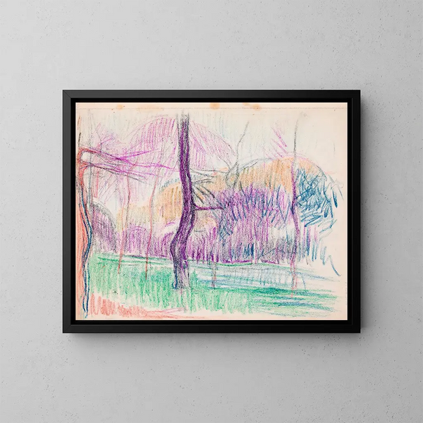 Landschap met bomen - Magnus Enckell — ingelijst kunstwerk aan de muur