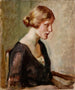 Portret van Mevrouw Barbara Lagerborg - Magnus Enckell — weergave van het kunstwerk