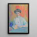 Portrait de Tyra Hasselblatt - Magnus Enckell — ingelijst kunstwerk aan de muur