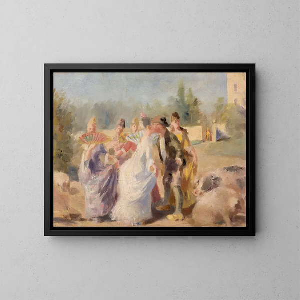 La princesse et le porcher - Magnus Enckell — ingelijst kunstwerk aan de muur