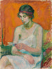 Vrouw in rok - Magnus Enckell — weergave van het kunstwerk