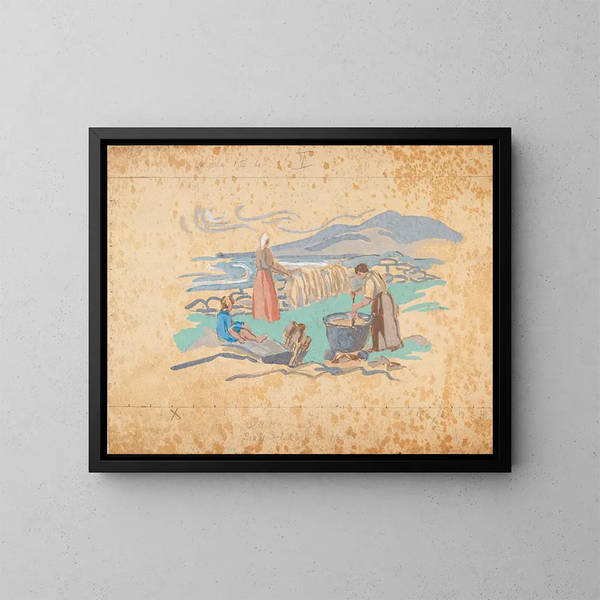 van het gebleekte laken - Mainie Jellett — ingelijst kunstwerk aan de muur