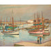 Reproductie van het schilderij Huizen aan de haven op het eiland Yeu - Henri Lebasque