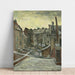 Reproductie van het schilderij van Achterkant van Huizen - Vincent van Gogh