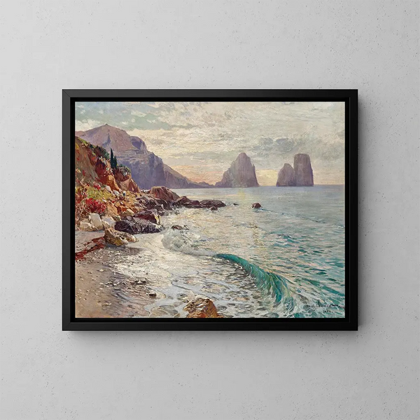 Les Faraglioni de Capri - Manuel Wielandt — ingelijst kunstwerk aan de muur