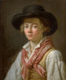 Portret van een man met een zwarte hoed - Marc Antoine Bilcocq — weergave van het kunstwerk