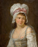 Portret van een vrouw met een wit doek - Marc Antoine Bilcocq — weergave van het kunstwerk