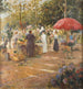 Bloemenmarkt - Ekaterina Sergeevna ZarudnajaKavos — weergave van het kunstwerk