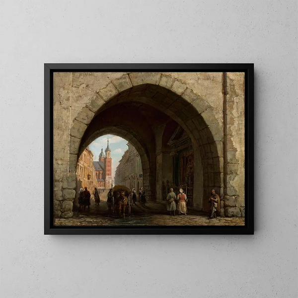 Porte de Saint-Florian à Cracovie - Marcin Zaleski — ingelijst kunstwerk aan de muur