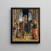 Maria met kind op troon met de heiligen Johannes de Doper en Lucia - Marco Palmezzano — ingelijst kunstwerk aan de muur