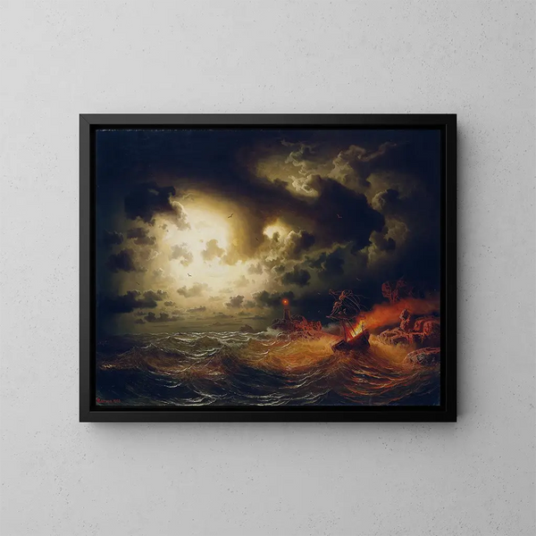 Stoom in vuur - Marcus Larson — ingelijst kunstwerk aan de muur