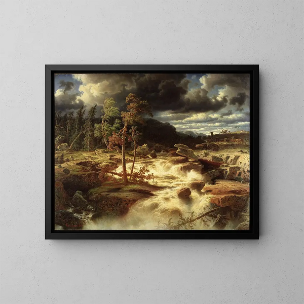Cascade en Småland - Marcus Larson — ingelijst kunstwerk aan de muur