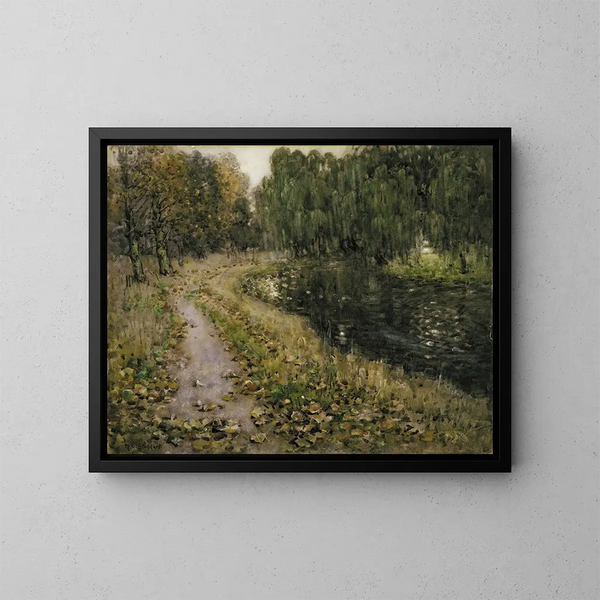 Herfst aan de rivierkant - Margaret Stoddart — ingelijst kunstwerk aan de muur