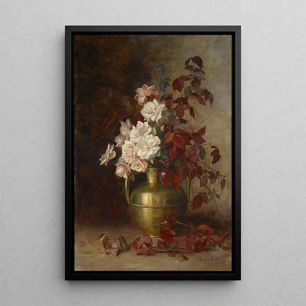 Bouquet of Roses - Marguerite Joseph — framed artwork on a wall