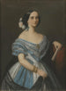 Julie Julia Mathilda Berwald echtgenote Kerhielm van Margrethelund 1822-1877 operazangeres - Maria Röhl — ingelijst kunstwerk aan de muur