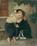 Jongen met hond - Maria Theresia — weergave van het kunstwerk