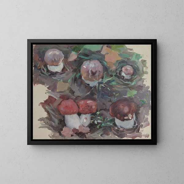 Champignons - Maria Yakunchikova — ingelijst kunstwerk aan de muur