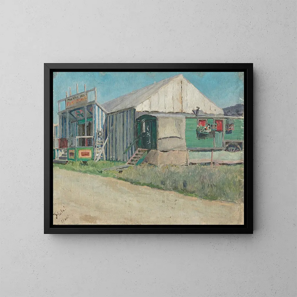 Theater van poppen - Maria Yakunchikova — ingelijst kunstwerk aan de muur