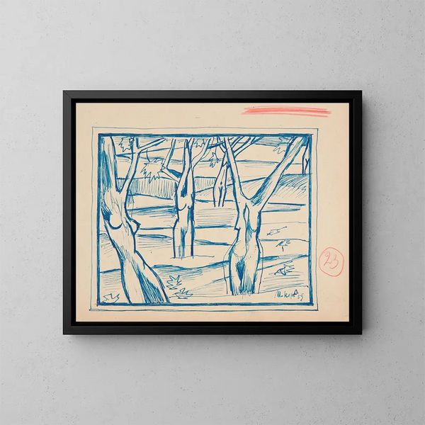 Verdriet - Marian Kopf — ingelijst kunstwerk aan de muur