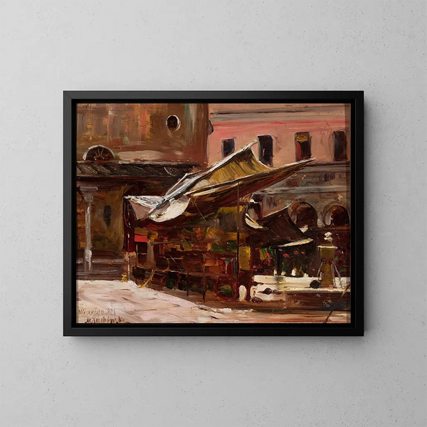 D'une foire à Venise en Italie - Marian Trzebiński — ingelijst kunstwerk aan de muur
