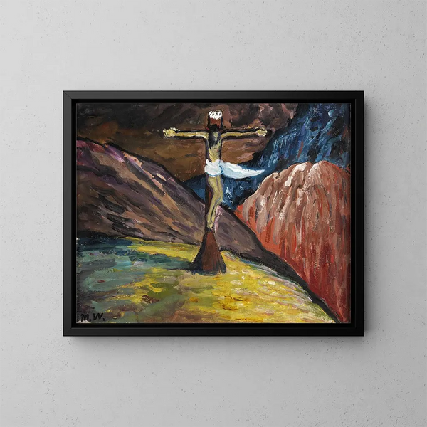 Golgotha - Marianne von Werefkin — ingelijst kunstwerk aan de muur