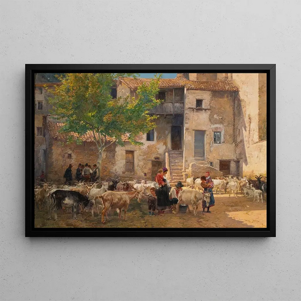 Mariano Barbasn - Milking time in Antcoli Corrado.webp