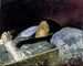 Mademoiselle Del Castillo op haar sterfbed - Mariano Fortuny Marsal — weergave van het kunstwerk