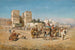Caravane vertrekkend uit Bab al-Nasr Caïro - Mariano de Franceschi — weergave van het kunstwerk