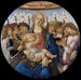 Marie met het Kind en zingende engelen - Sandro Botticelli — gepresenteerd in een interieur
