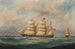 van Le John Paterson in drie posities voor de kust van Le Havre - Marie-Edouard Adam — weergave van het kunstwerk