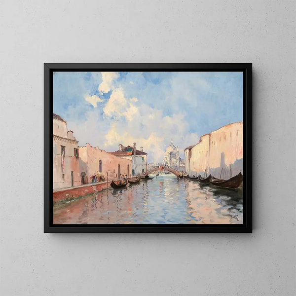 Canal vénitien - Marie Joseph Clavel — ingelijst kunstwerk aan de muur