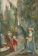 Après-midi dans le jardin Colonna - Marie Spartali Stillman — weergave van het kunstwerk