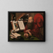 van Sint Hieronymus in zijn studeerkamer - Marinus van Reymerswaele — ingelijst kunstwerk aan de muur