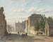 De straat van de Burgwal in Den Haag - Marinus van Reymerswaele — weergave van het kunstwerk