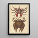 Crabe Rocheux Motté Rouge Cancer grapsus - Mark Catesby — ingelijst kunstwerk aan de muur