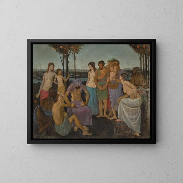 Allegorie - Mark Gertler — ingelijst kunstwerk aan de muur
