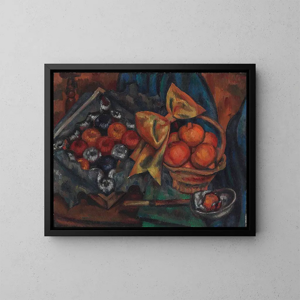 Natuurstudie met granaatappels en fruit - Mark Gertler — ingelijst kunstwerk aan de muur