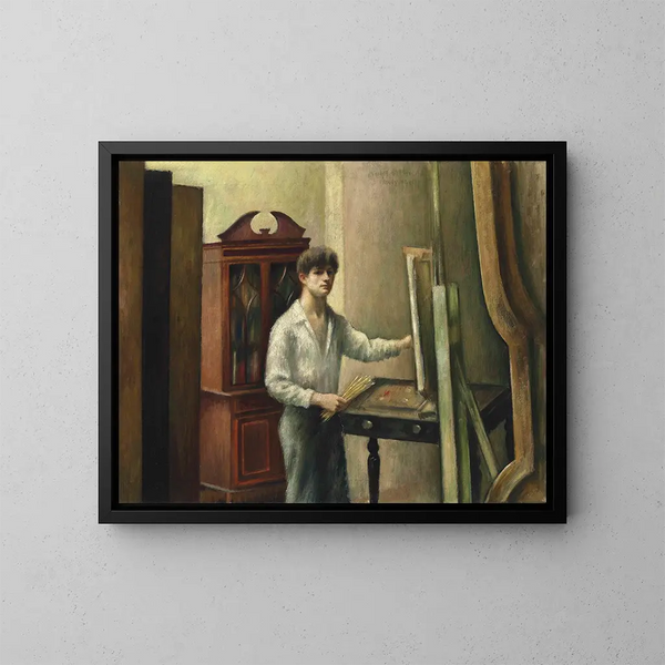 L'artiste dans son atelier - Mark Gertler — ingelijst kunstwerk aan de muur