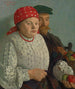 De vrouw met appel en haar man - Mark Gertler — weergave van het kunstwerk