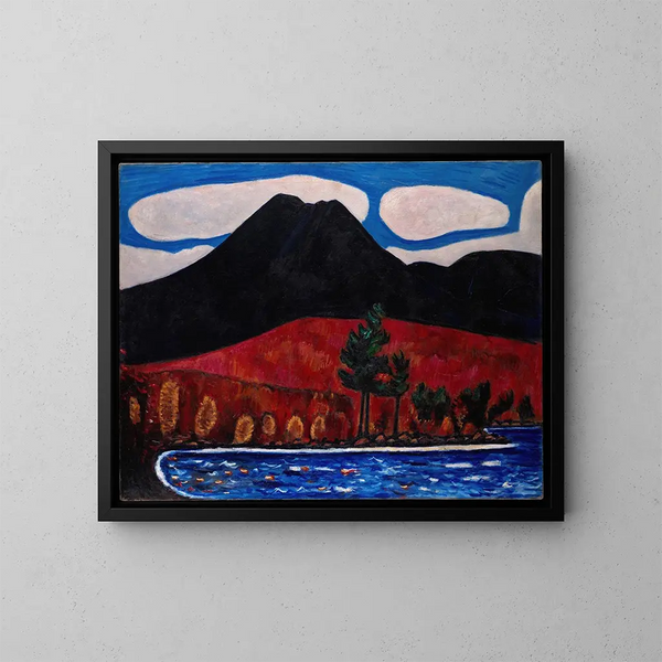 van Mont Katahdin, Maine, herfst - Marsden Hartley — ingelijst kunstwerk aan de muur