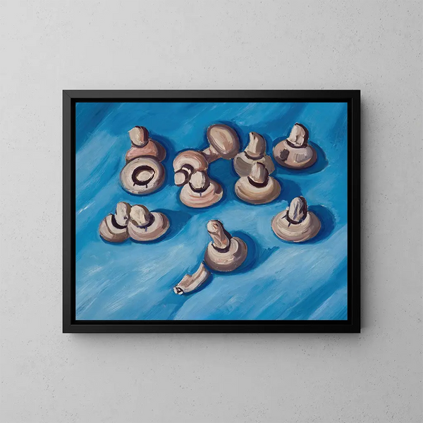 Champignons sur un fond bleu - Marsden Hartley — ingelijst kunstwerk aan de muur