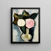 Bloemen rozen en witte in een vaas - Marsden Hartley — ingelijst kunstwerk aan de muur