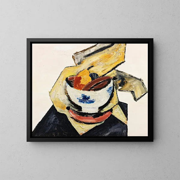 Natuurstudie met een witte kom - Marsden Hartley — ingelijst kunstwerk aan de muur