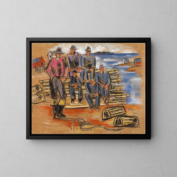 Studie voor kreeftenvissers - Marsden Hartley — ingelijst kunstwerk aan de muur