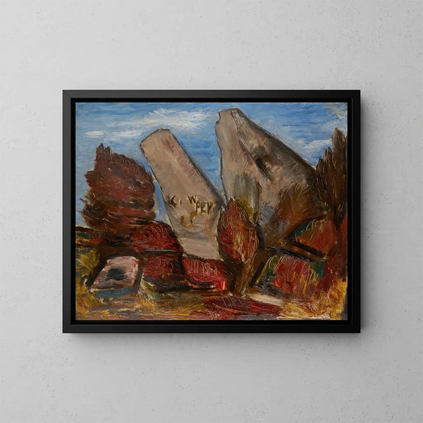 Mâchoire de baleine, Dogtown Common, Cape Ann, Massachusetts - Marsden Hartley — ingelijst kunstwerk aan de muur